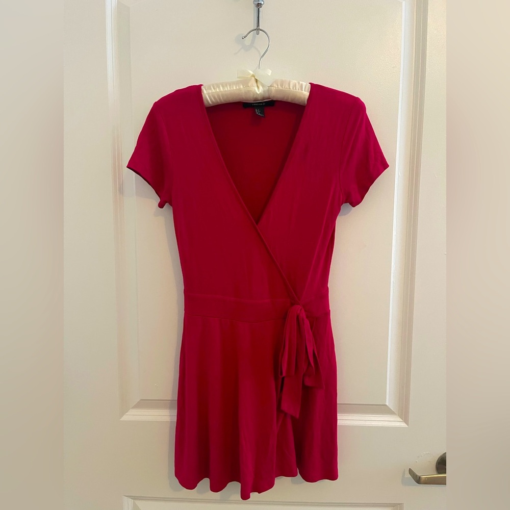 Elegant Red Wrap Romper